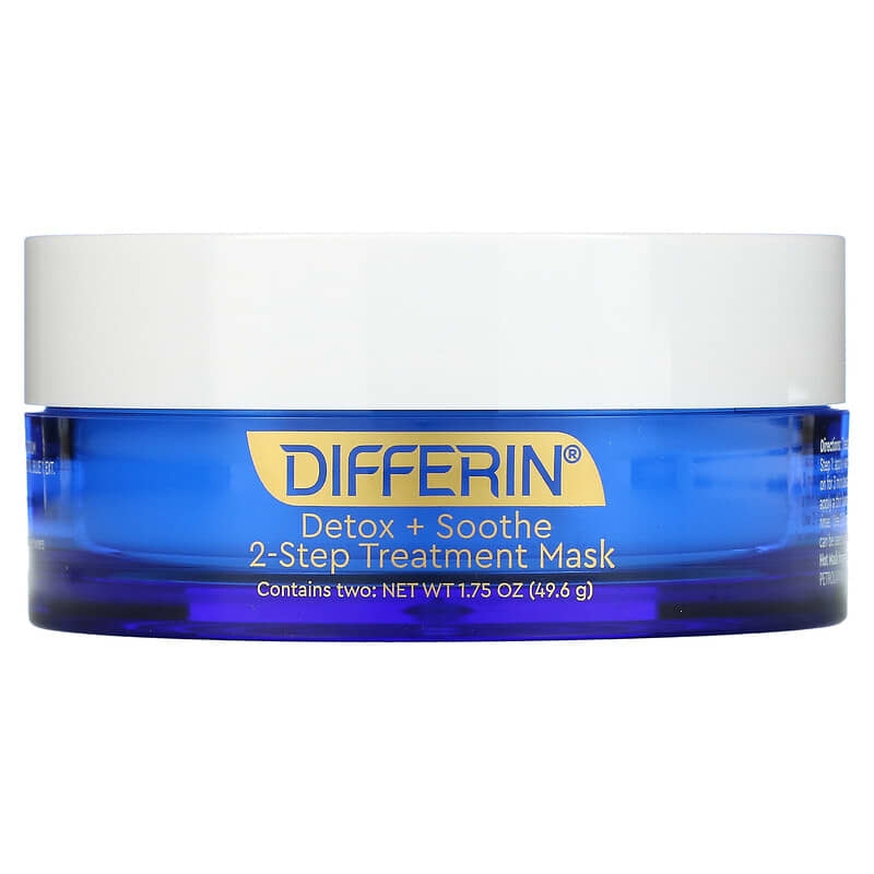 Differin Detox + Soothe 2-Step Treatment Mask Gezichtsmasker Acne - 49.6g - Ultalish