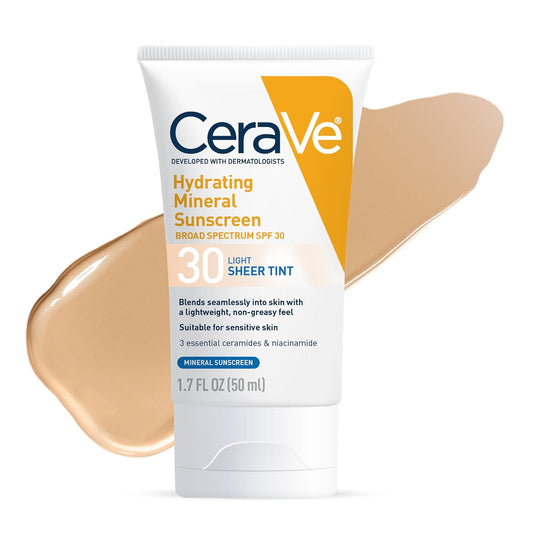 CeraVe - Hydrating Mineral Sunscreen SPF 30 with Sheer Tint - Light - 50ml