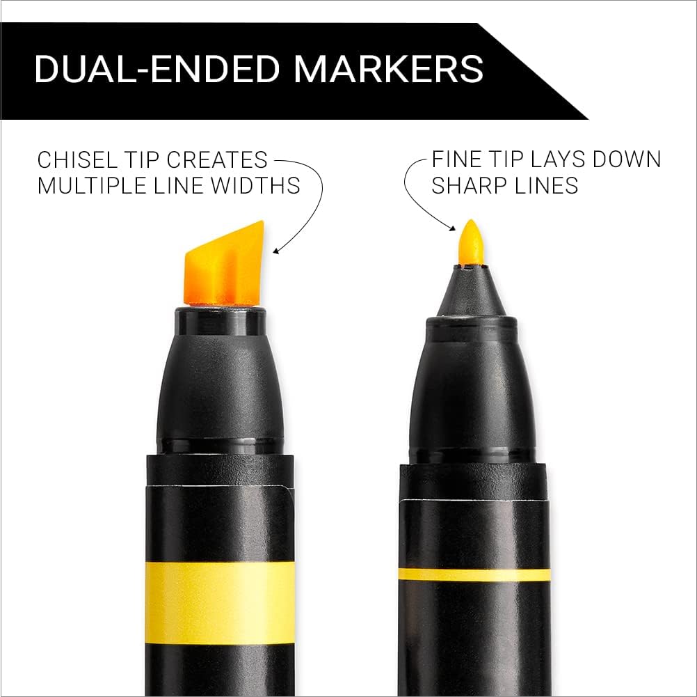 Prismacolor Premier Dual-Ended Art Markers - Dubbelzijdige Stiften - Fijne en Beitel Tips voor Professioneel Gebruik - 72 stuks