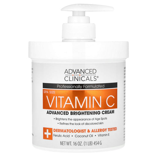 Advanced Clinicals Vitamin C Face & Body Cream for Dark Spots - Age Spots - Discoloration