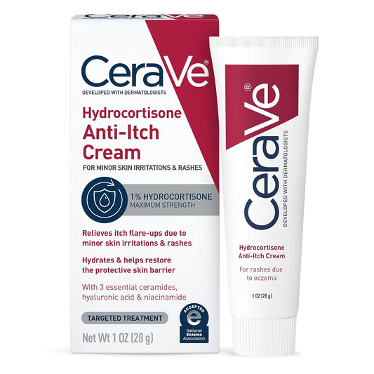 CeraVe Hydrocortisone Anti-Itch Eczeem Cream - Jeuk-droge-schilferige huid - Insectenbeten