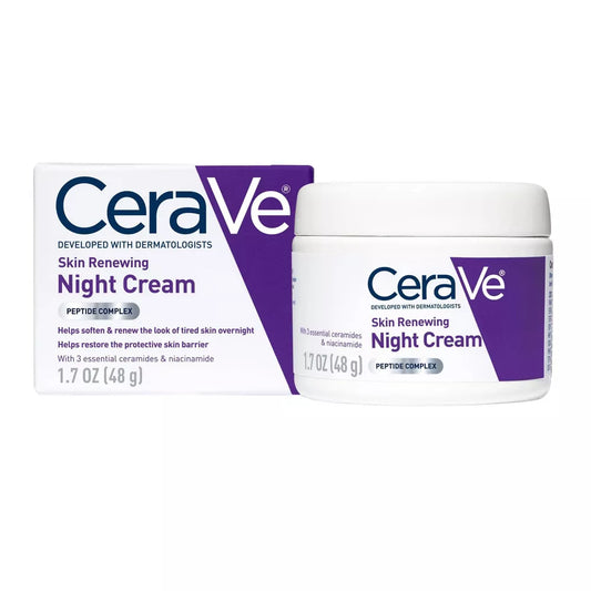 CeraVe Skin Renewing Night Cream - Nachtcrème - Niacinamide - Hyaluronzuur - Moisturizer voor Gezicht - 48g